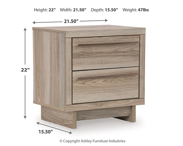 Hasbrick Panel Bed With Mirrored Dresser, Chest And Nightstand