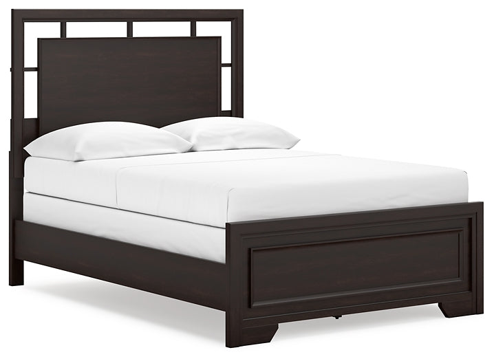 Covetown Panel Bed With Mirrored Dresser And Nightstand