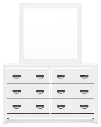 Binterglen Panel Bed With Mirrored Dresser, Chest And 2 Nightstands