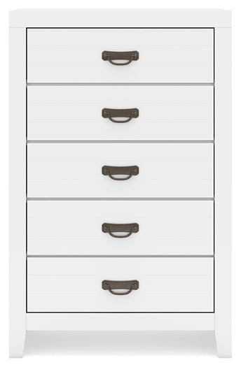 Binterglen Panel Bed With Mirrored Dresser, Chest And 2 Nightstands