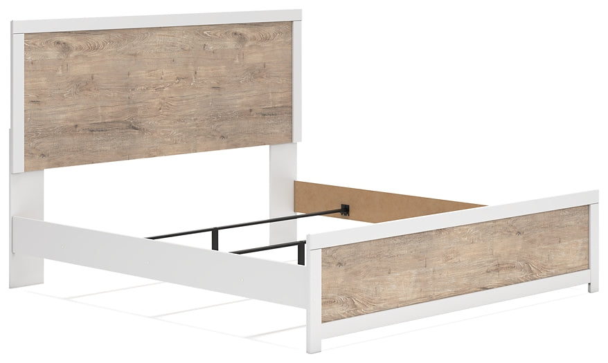Charbitt Panel Bed With Mirrored Dresser