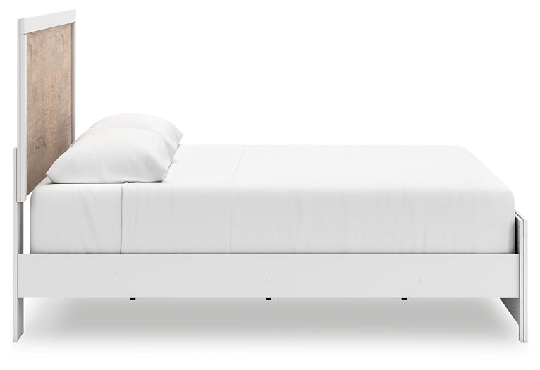 Charbitt Panel Bed With Mirrored Dresser