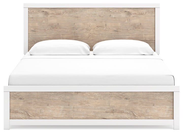 Charbitt Panel Bed With Mirrored Dresser, Chest And 2 Nightstands