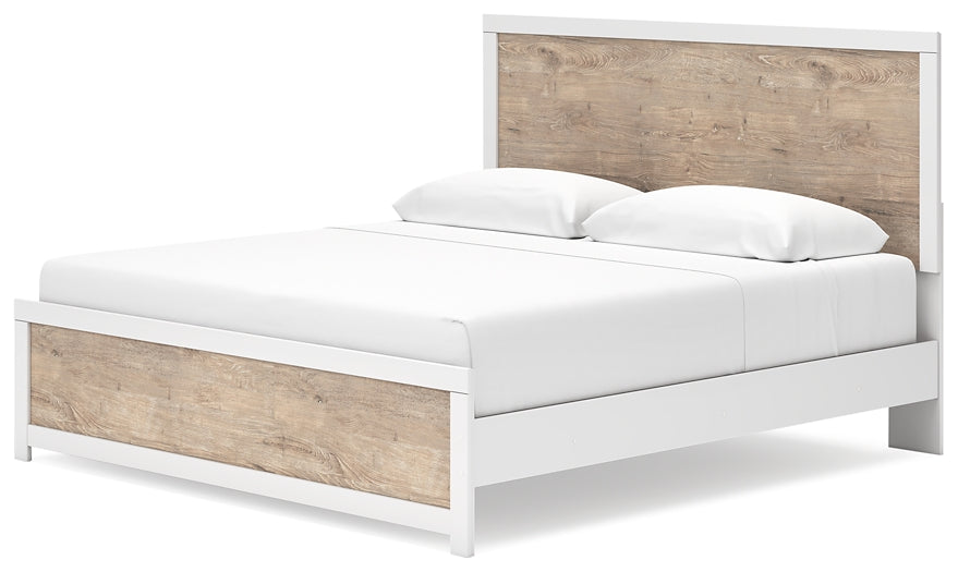 Charbitt Panel Bed With Mirrored Dresser, Chest And 2 Nightstands