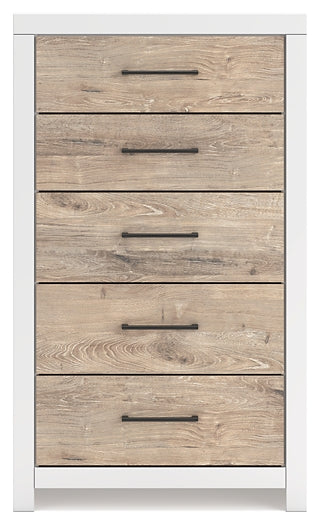 Charbitt Panel Bed With Mirrored Dresser, Chest And 2 Nightstands
