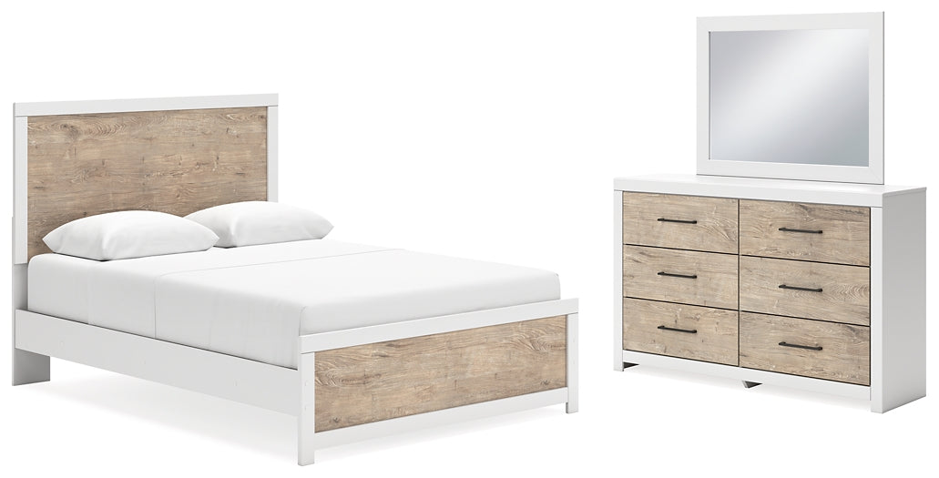 Charbitt Panel Bed With Mirrored Dresser