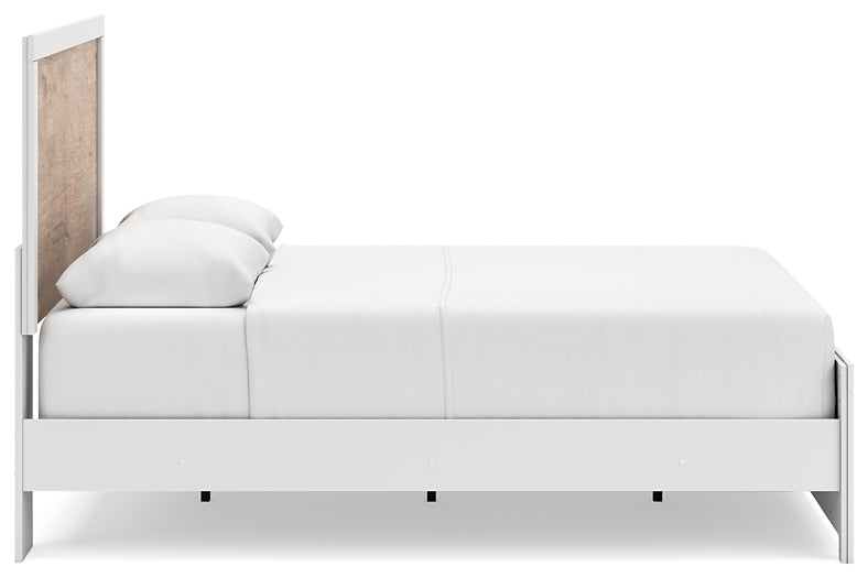 Charbitt Panel Bed With Mirrored Dresser