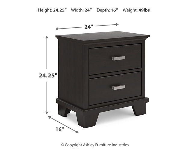 Covetown Panel Bed With Mirrored Dresser And Nightstand