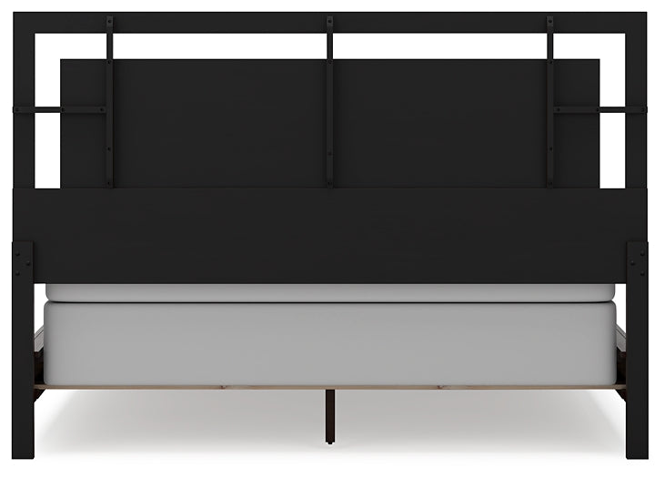 Covetown California Panel Bed With Mirrored Dresser