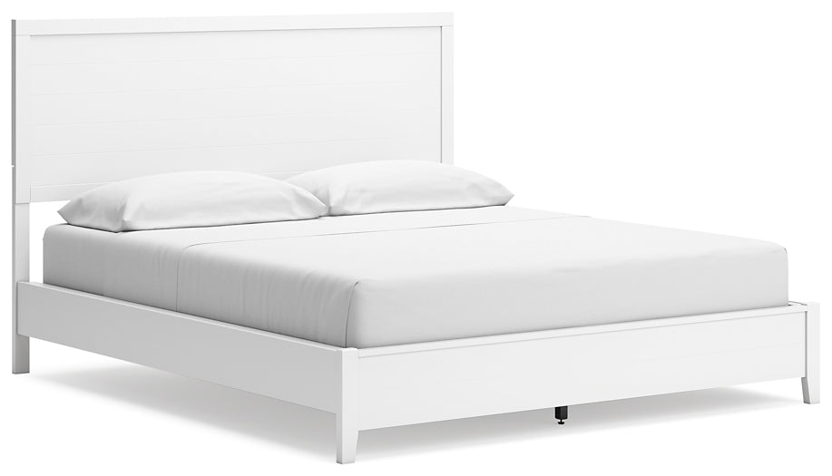 Binterglen California Panel Bed With Mirrored Dresser And Nightstand