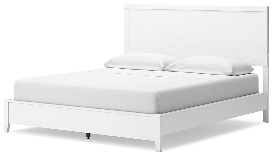 Binterglen California Panel Bed With Mirrored Dresser And Nightstand