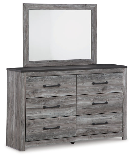 Bronyan Panel Bed With Mirrored Dresser And Nightstand