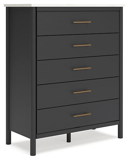 Cadmori Upholstered Panel Bed With Mirrored Dresser, Chest And Nightstand