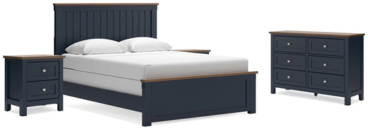 Landocken  Panel Bed With Dresser And 2 Nightstands