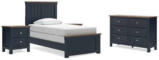 Landocken  Panel Bed With Dresser And 2 Nightstands