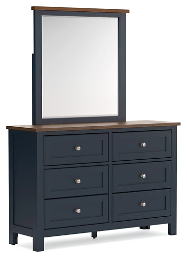 Landocken Panel Bed With Mirrored Dresser And 2 Nightstands