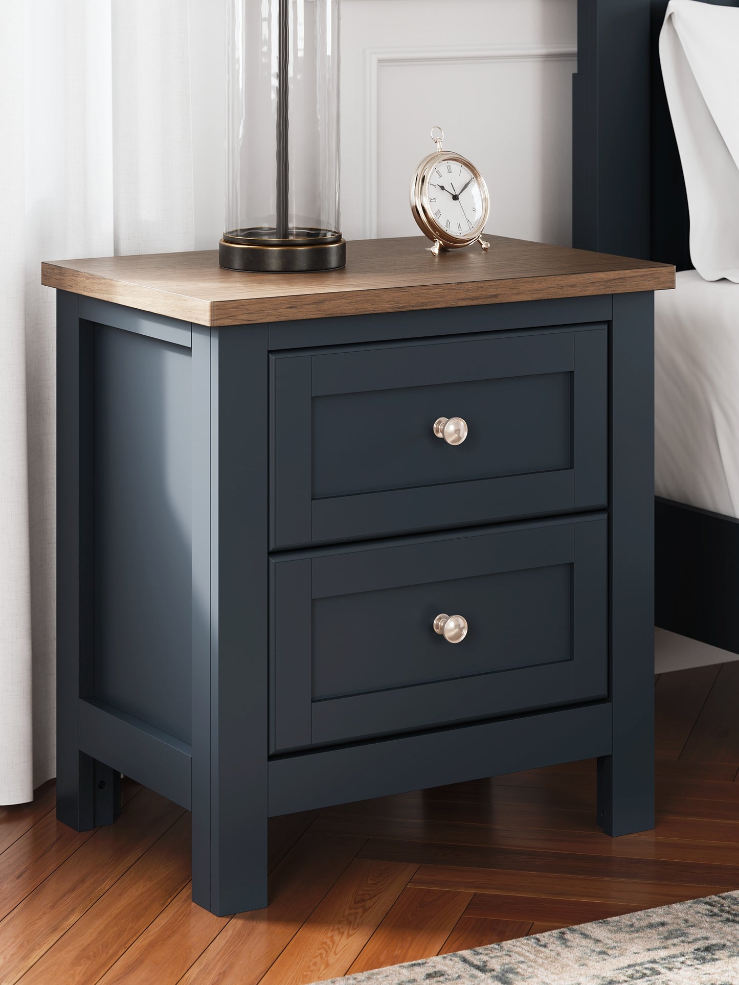 Landocken Panel Bed With Mirrored Dresser And 2 Nightstands