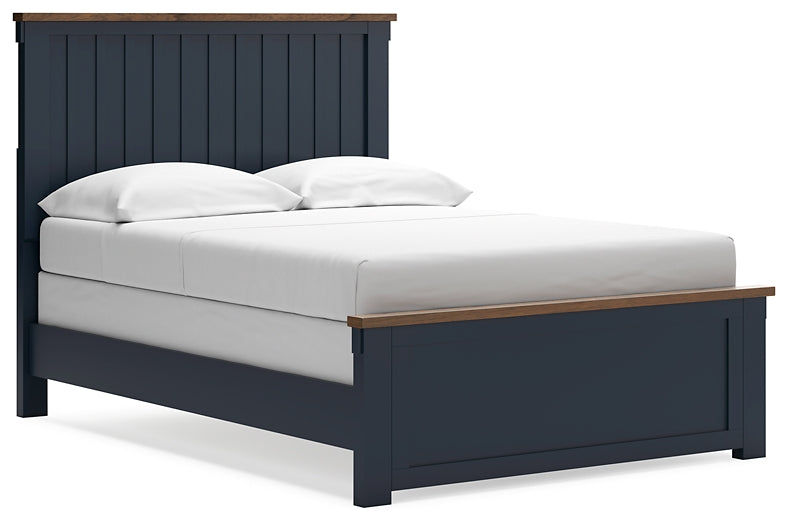 Landocken Panel Bed With Mirrored Dresser And 2 Nightstands