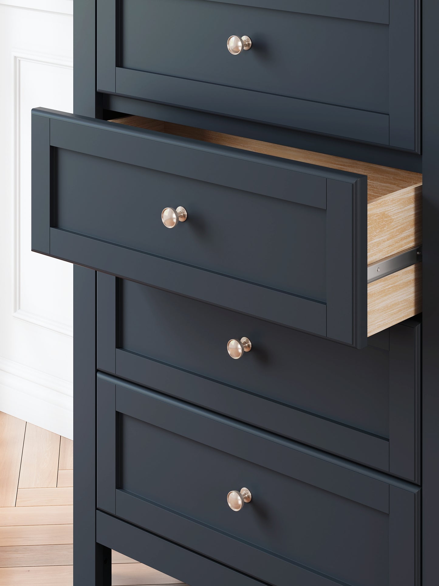 Landocken Panel Bed With Mirrored Dresser, Chest And Nightstand