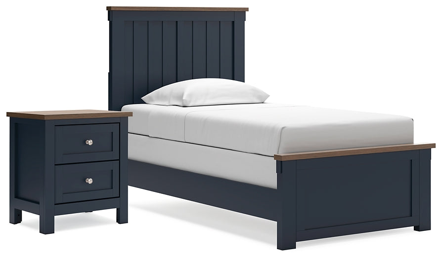Landocken Panel Bed With Nightstand