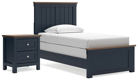 Landocken  Panel Bed With Nightstand