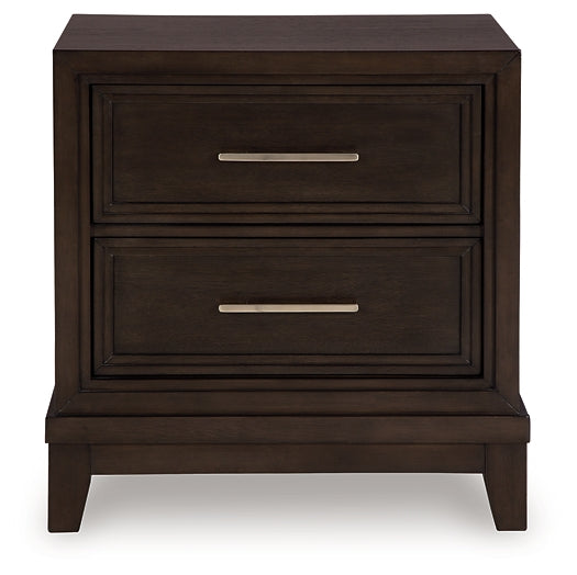 Neymorton Upholstered Panel Bed With Mirrored Dresser, Chest And 2 Nightstands