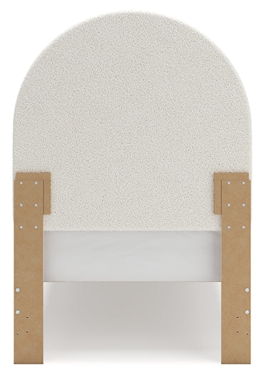 Wistenpine Upholstered Panel Bed With Mirrored Dresser