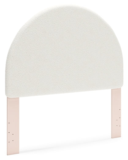 Wistenpine Upholstered Panel Headboard With Mirrored Dresser