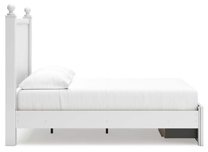 Mollviney Panel Storage Bed With Mirrored Dresser