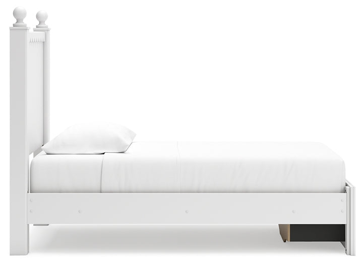 Mollviney Panel Storage Bed With Mirrored Dresser