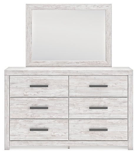 Cayboni Panel Bed With Mirrored Dresser, Chest And 2 Nightstands