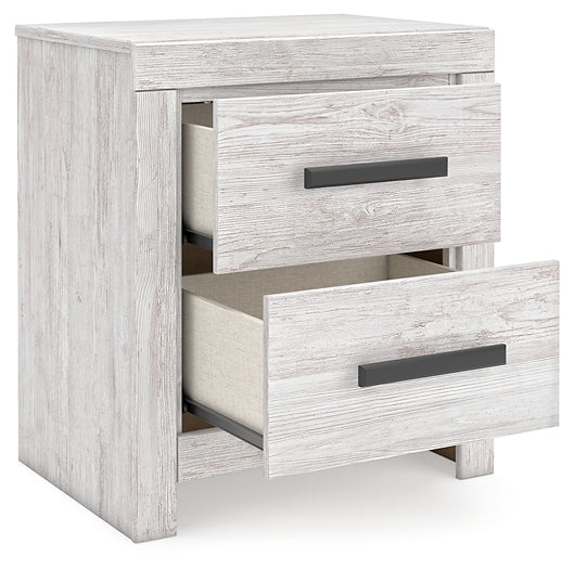 Cayboni Panel Bed With Mirrored Dresser, Chest And 2 Nightstands