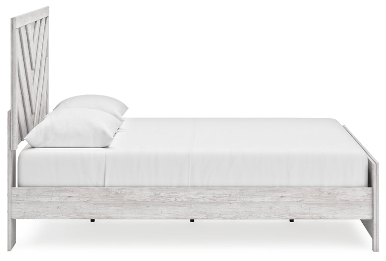 Cayboni Panel Bed With Mirrored Dresser