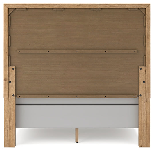Galliden Panel Bed With Mirrored Dresser And Nightstand