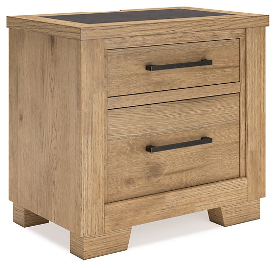 Galliden Panel Bed With Mirrored Dresser And Nightstand