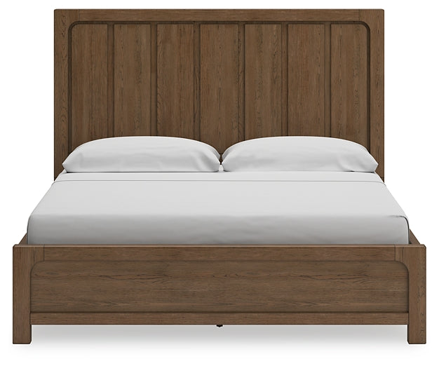 Cabalynn California Panel Bed With Storage With Mirrored Dresser