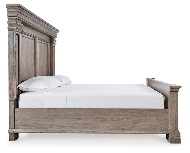Blairhurst Panel Bed With Mirrored Dresser