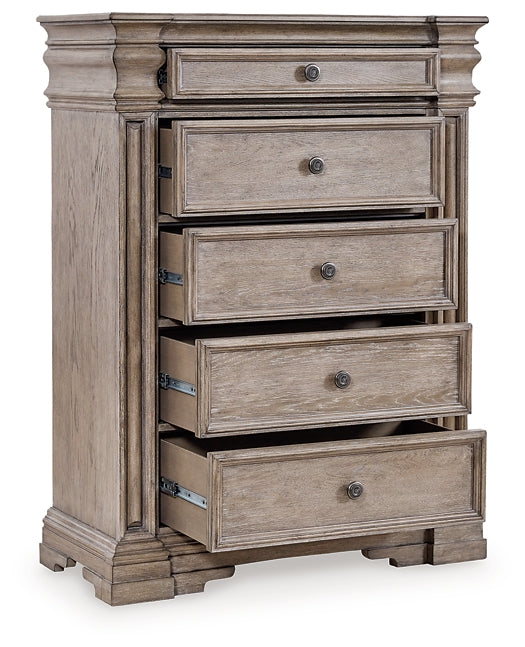 Blairhurst Panel Bed With Mirrored Dresser, Chest And 2 Nightstands