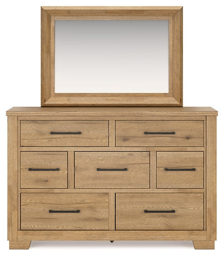 Galliden California Panel Bed With Mirrored Dresser, Chest And 2 Nightstands