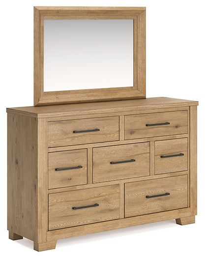 Galliden California Panel Bed With Mirrored Dresser, Chest And 2 Nightstands
