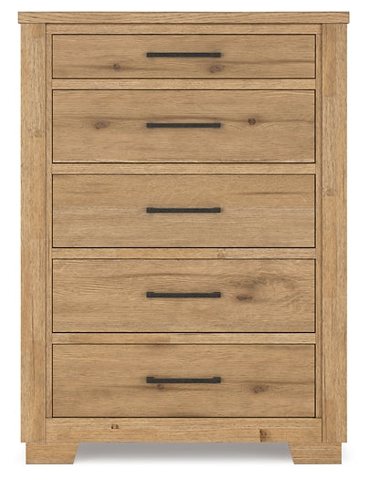 Galliden California Panel Bed With Mirrored Dresser, Chest And 2 Nightstands