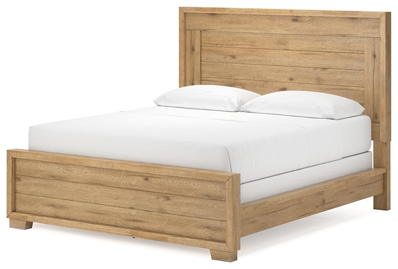 Galliden California Panel Bed With Mirrored Dresser, Chest And 2 Nightstands