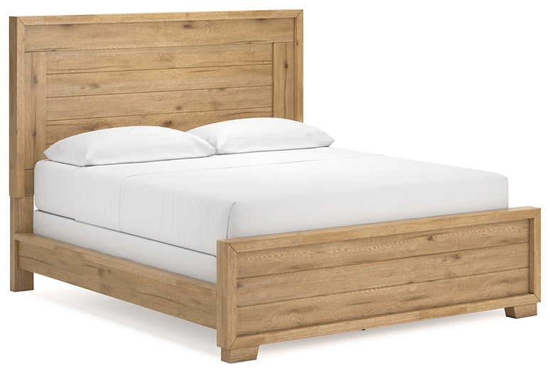Galliden California Panel Bed With Mirrored Dresser, Chest And 2 Nightstands