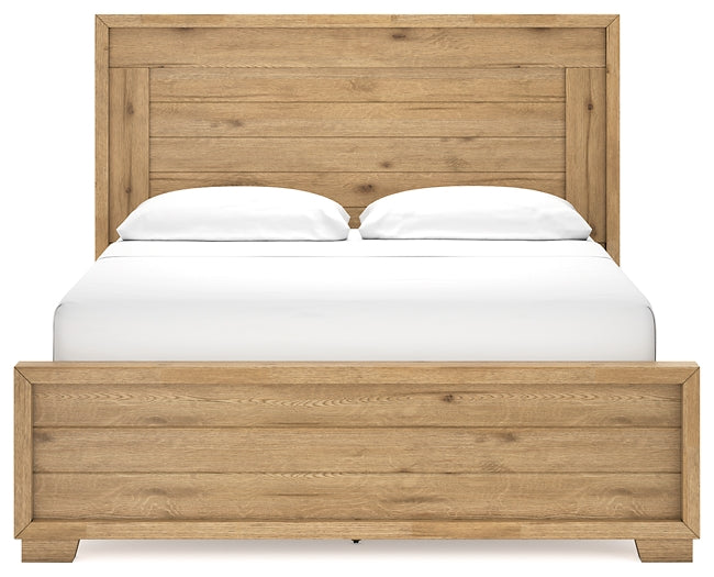 Galliden California Panel Bed With Mirrored Dresser, Chest And 2 Nightstands