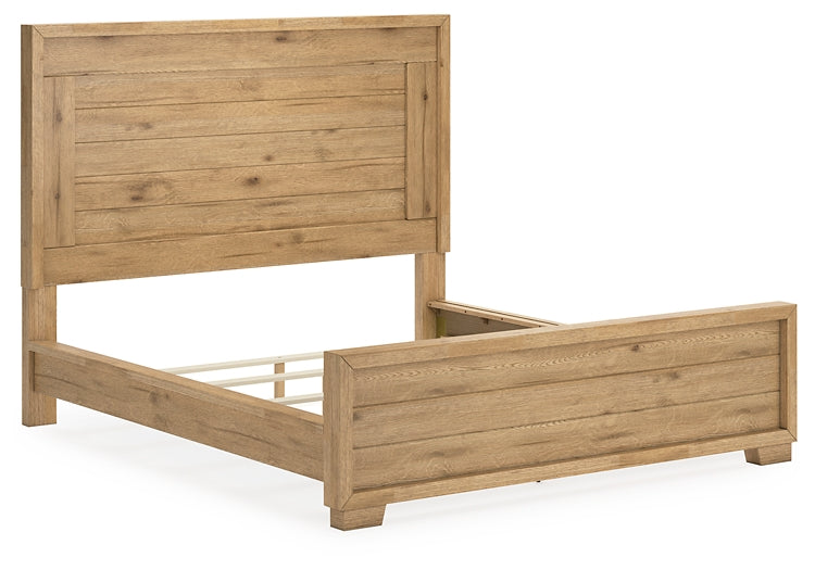 Galliden California Panel Bed With Mirrored Dresser, Chest And 2 Nightstands