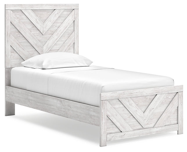 Cayboni Panel Bed With Mirrored Dresser And Nightstand