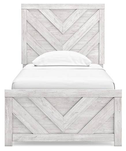 Cayboni Panel Bed With Mirrored Dresser And Nightstand