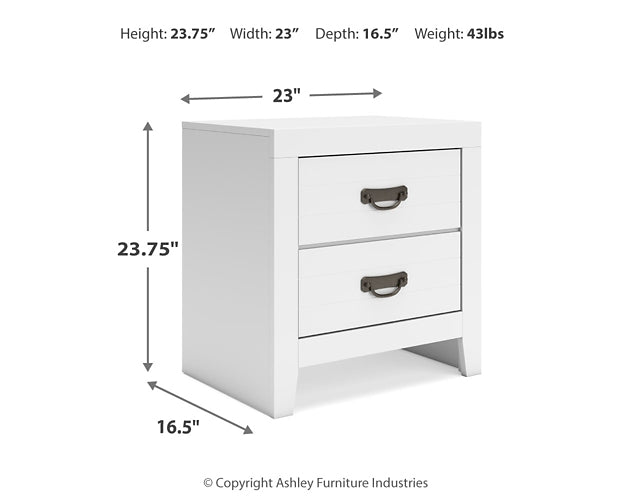 Binterglen Panel Bed With Nightstand