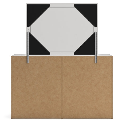 Cayboni Panel Bed With Mirrored Dresser, Chest And Nightstand