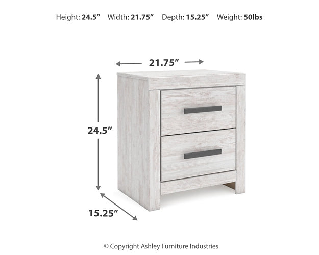 Cayboni Panel Bed With Nightstand